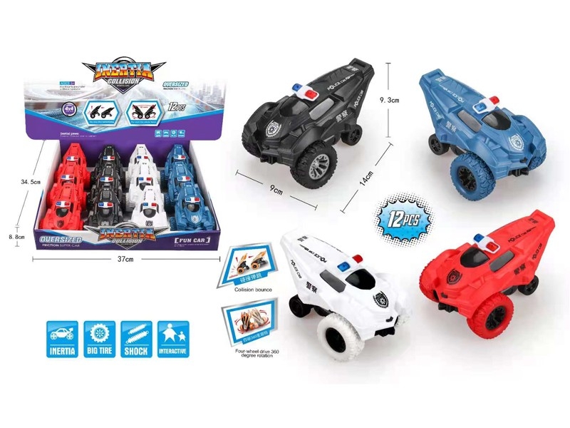 FRICTION POLICE CAR 12PCS/DISPLAY - HP1166006