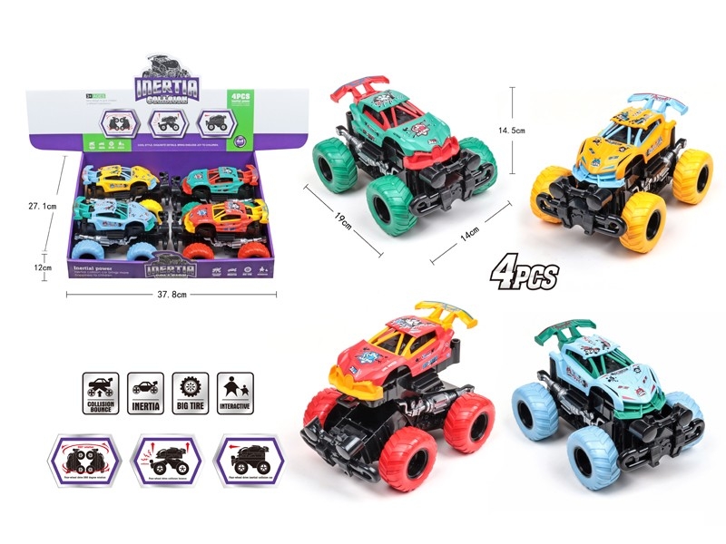 FRICTION CAR 4PCS/DISPLAY - HP1166025