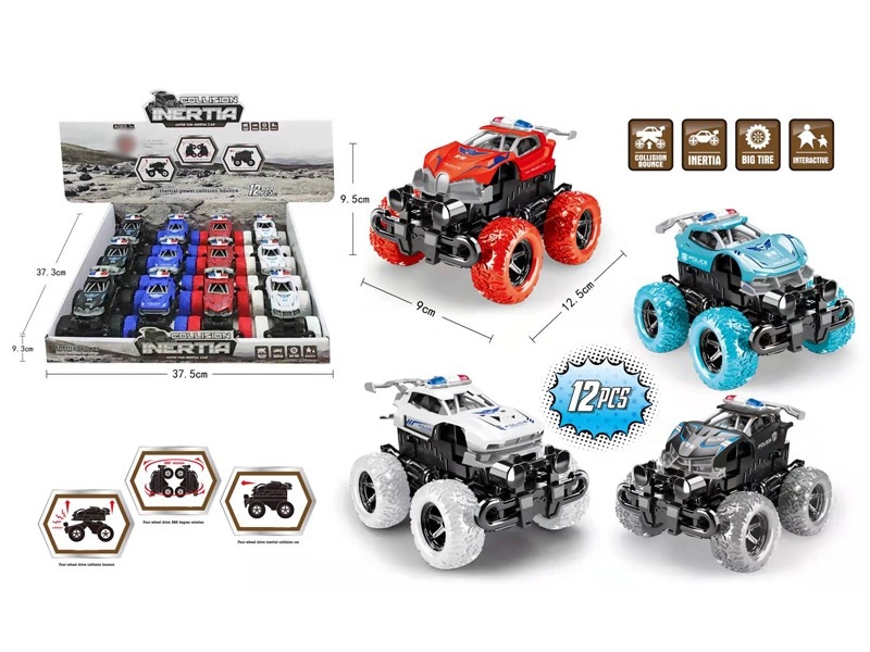 FRICTION POLICE CAR 12PCS/DISPLAY - HP1166035