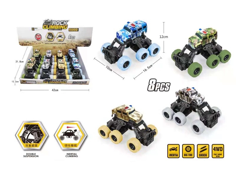 FRICTION POLICE CAR 8PCS/DISPLAY - HP1166041