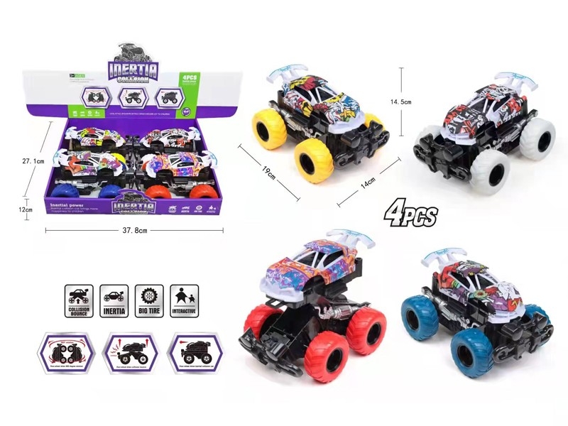 FRICTION CAR 4PCS/DISPLAY - HP1166059
