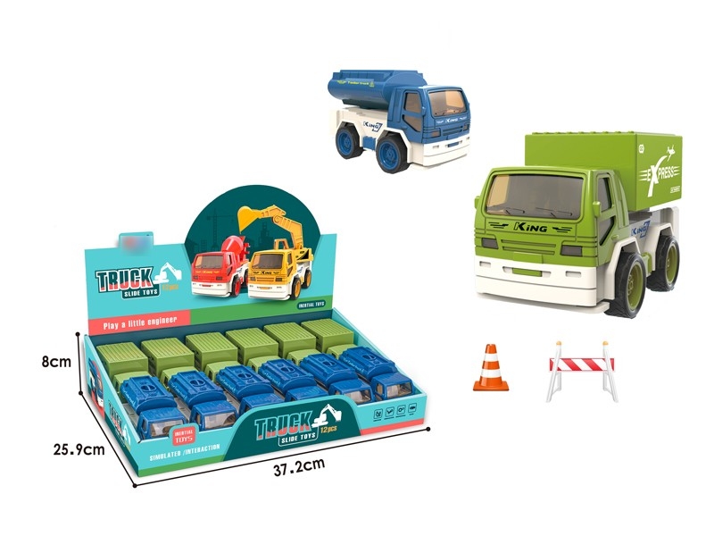 FRICTION CONSTRUCTION CAR 12PCS/DISPLAY - HP1166356