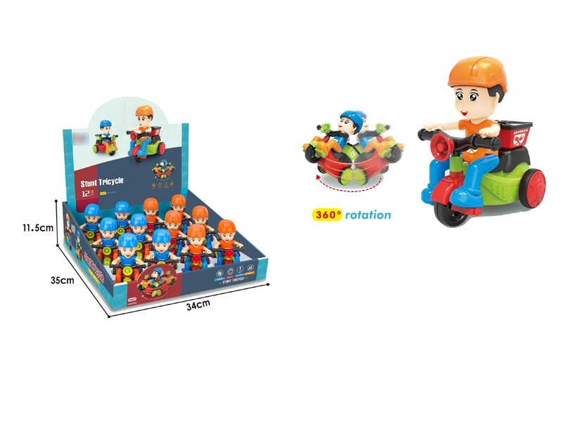 FRICTION STUNT TRICYCLE 12PCS/DISPLAY - HP1166375