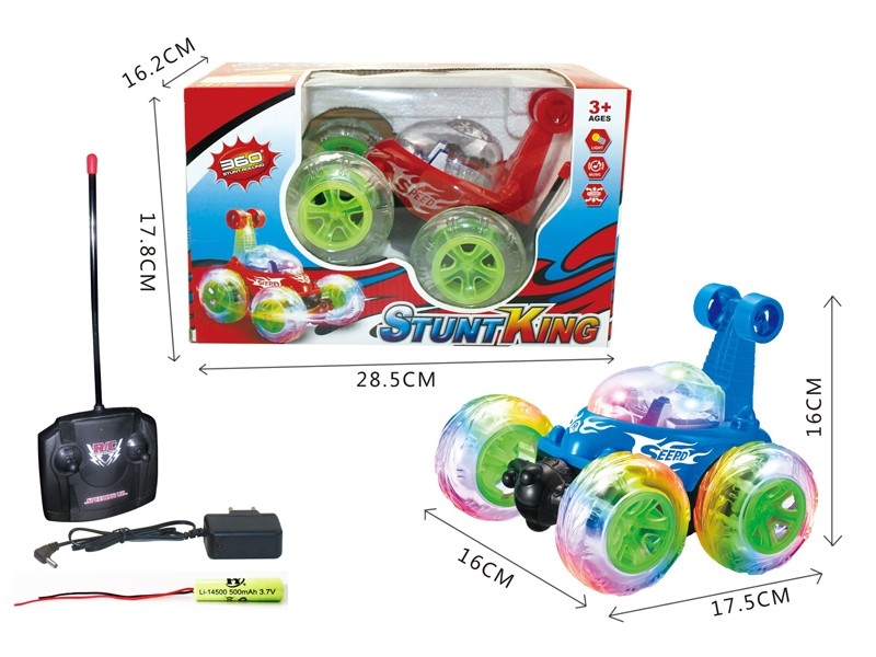 3.7V R/C STUNT CAR W/LIGHT & MUSIC，2ASST - HP1166423