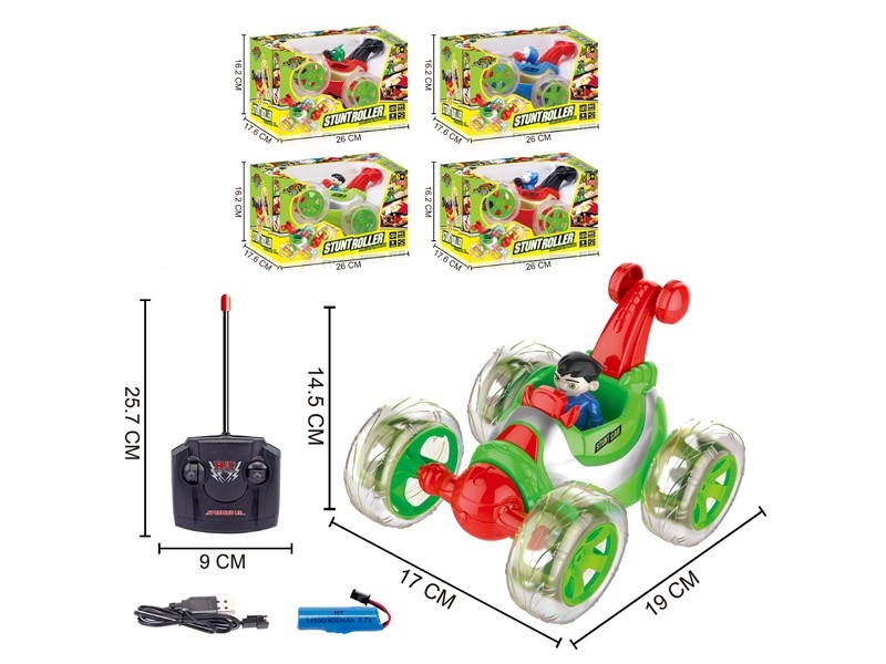 R/C STUNT CAR W/USB & BATTERY，4ASST - HP1166427