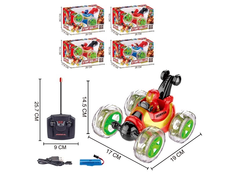R/C STUNT CAR W/USB & BATTERY，4ASST - HP1166428