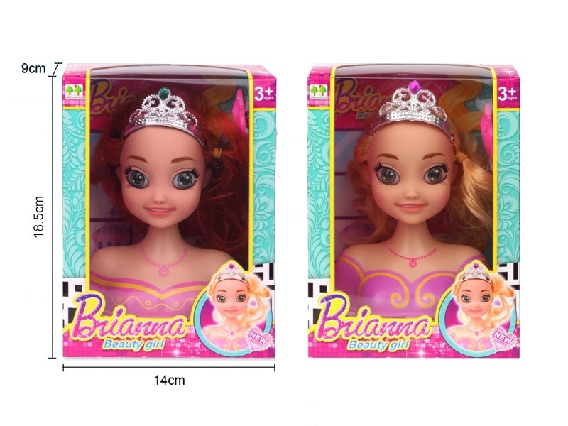 DOLL HEAD W/ACCESSORIES，2ASST - HP1166472