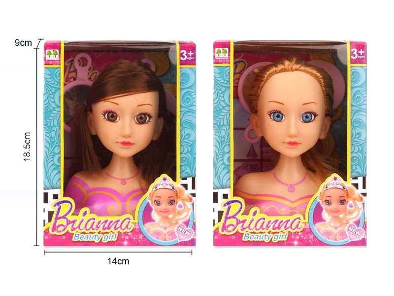 DOLL HEAD W/ACCESSORIES，2ASST - HP1166473