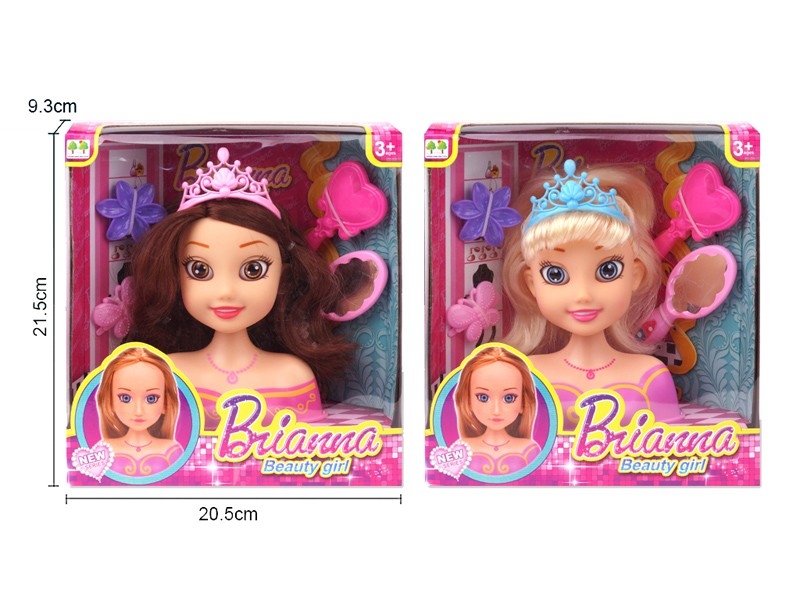 DOLL HEAD W/ACCESSORIES，2ASST - HP1166482