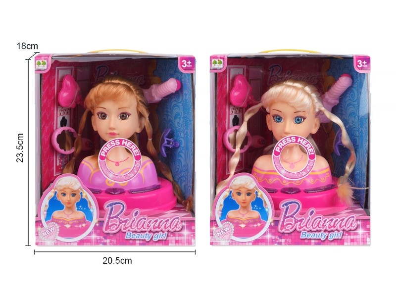 DOLL HEAD W/ACCESSORIES & LIGHT & MUSIC，2ASST - HP1166485