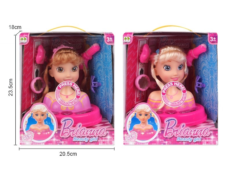 DOLL HEAD W/ACCESSORIES & LIGHT & MUSIC，2ASST - HP1166486