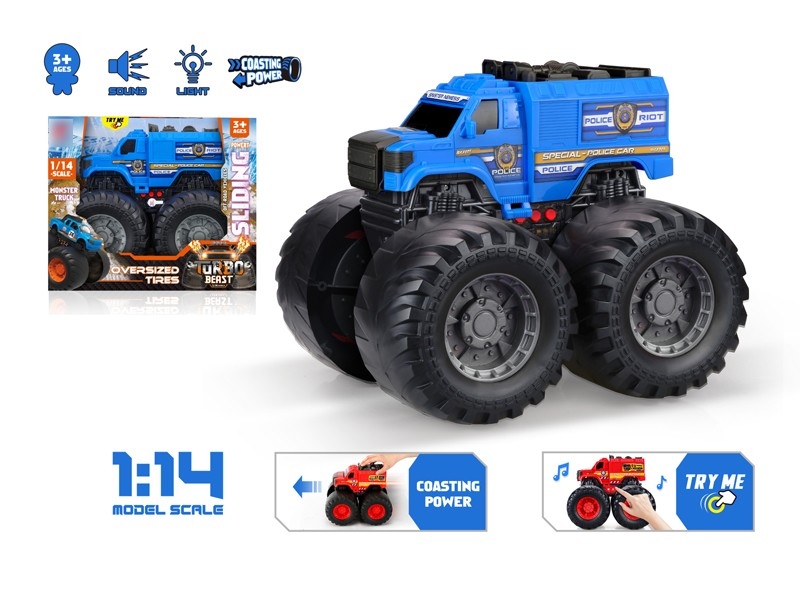 1:14 SCALE FREE WAY CAR W/LIGHT & MUSIC - HP1166502