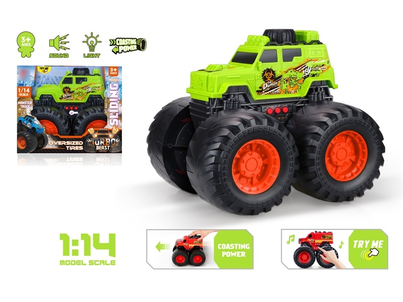 1:14 SCALE FREE WAY CAR W/LIGHT & MUSIC - HP1166507