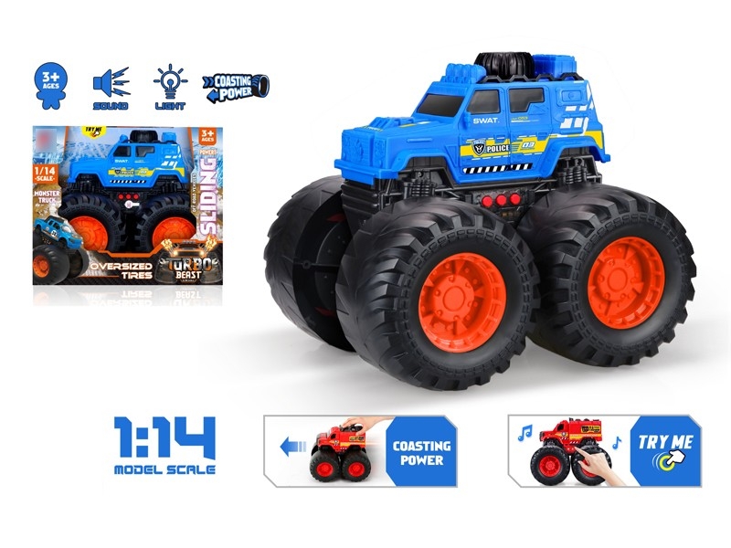 1:14 SCALE FREE WAY CAR W/LIGHT & MUSIC - HP1166508