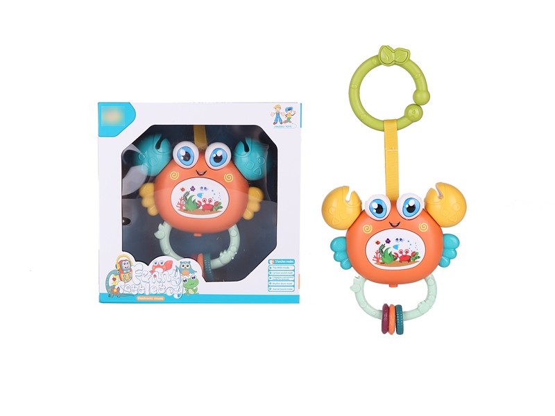 BABY RATTLE W/LIGHT & MUSIC NOT  INCLUDE BATTER，YELLOW/BLUE - HP1166552