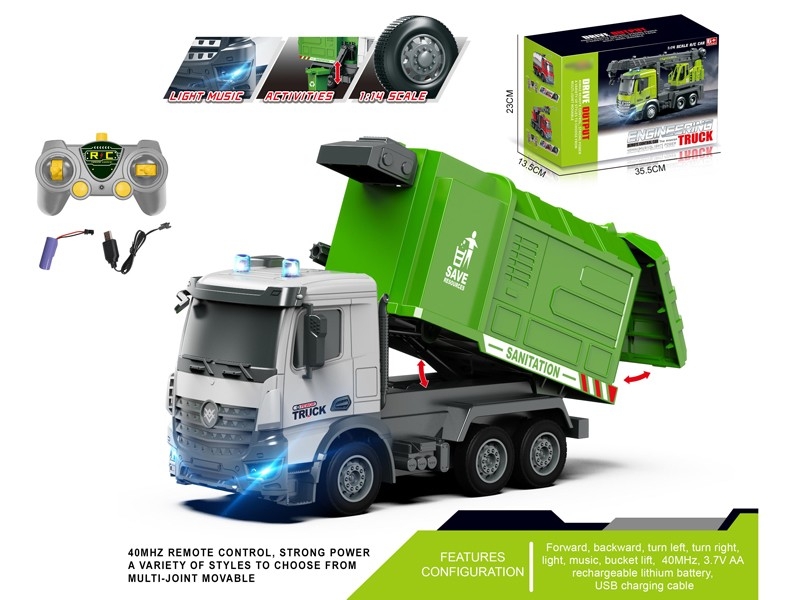 1:14 R/C CONSTRUCTION CAR W/LIGHT & MUSIC，INCLUDED BATTERY - HP1167076