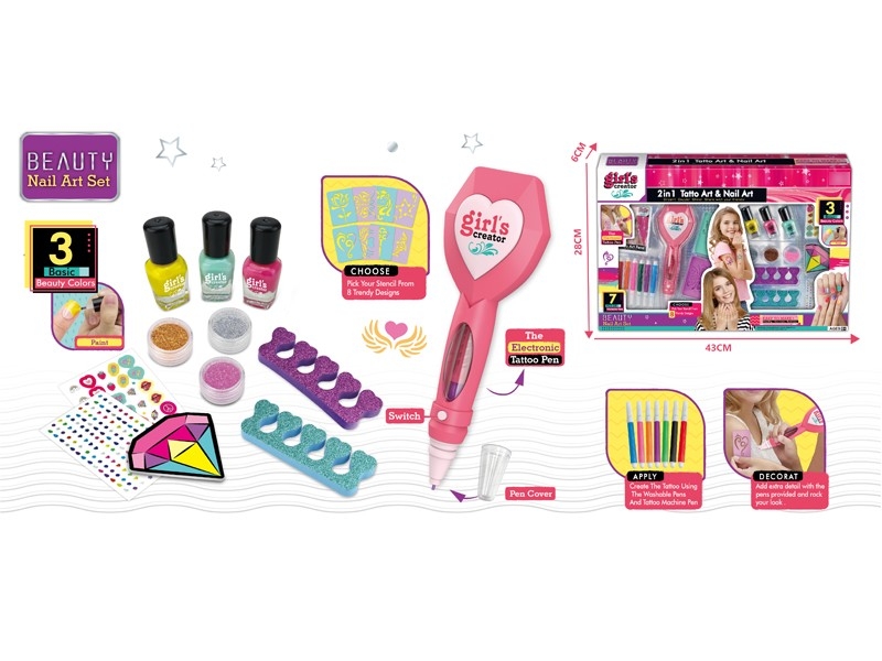 TATTOO PEN+MANICURE SET - HP1167191