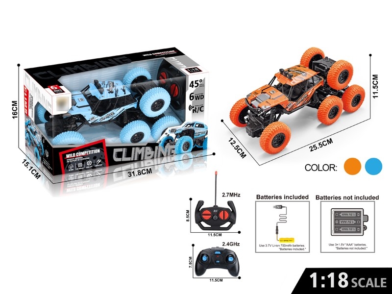 1:18 R/C CLIMBING CAR，NOT INCLUDED BATTERY - HP1167433