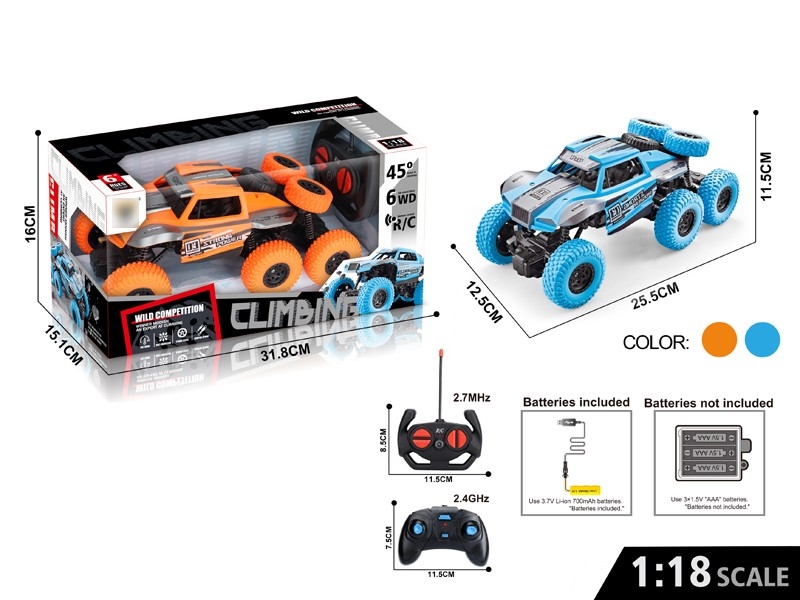 1:18 R/C CLIMBING CAR，NOT INCLUDED BATTERY - HP1167434