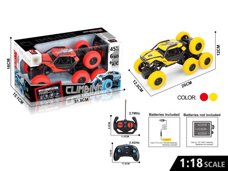 1:18 R/C CLIMBING CAR，NOT INCLUDED BATTERY - HP1167435