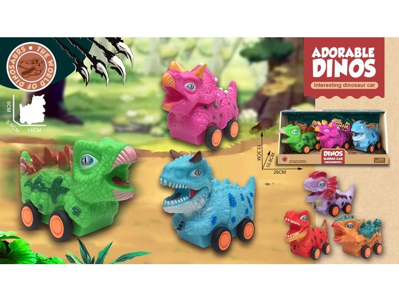 FREE WAY DINOSAUR CAR 3PCS/DISPLAY - HP1167747