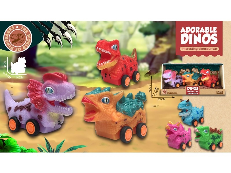 FREE WAY DINOSAUR CAR 3PCS/DISPLAY - HP1167748