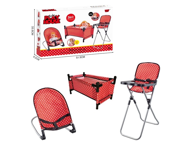 BABY PLAY HOUSE(CRIB，DINING CHAIR，ROCKING CHAIR) - HP1168298