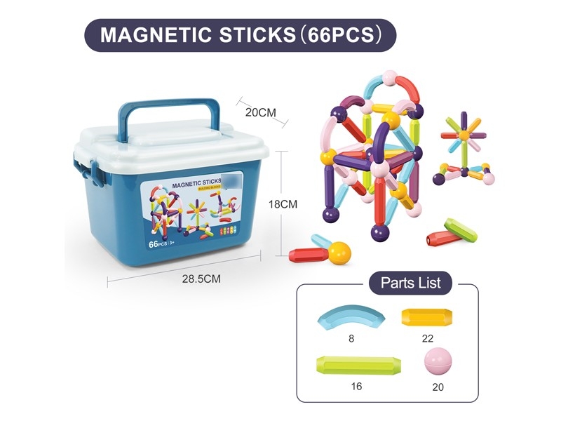 MAGNETIC STICKS 66PCS - HP1168592