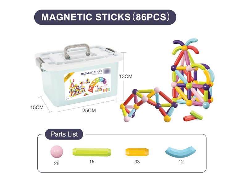 MAGNETIC STICKS 86PCS - HP1168599