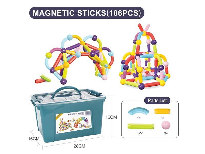 MAGNETIC STICKS 106PCS - HP1168600
