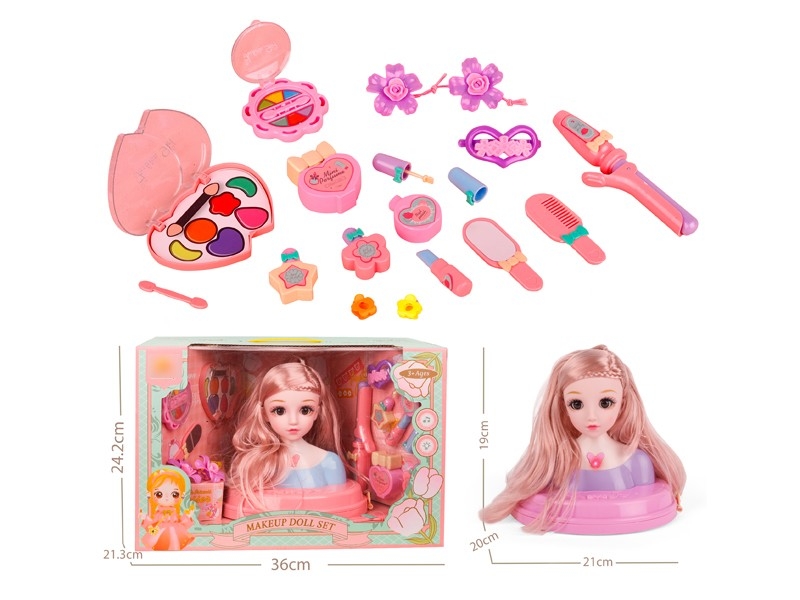 BEAUTY SET W/LIGHT & MUSIC & DOLL HEAD - HP1169560