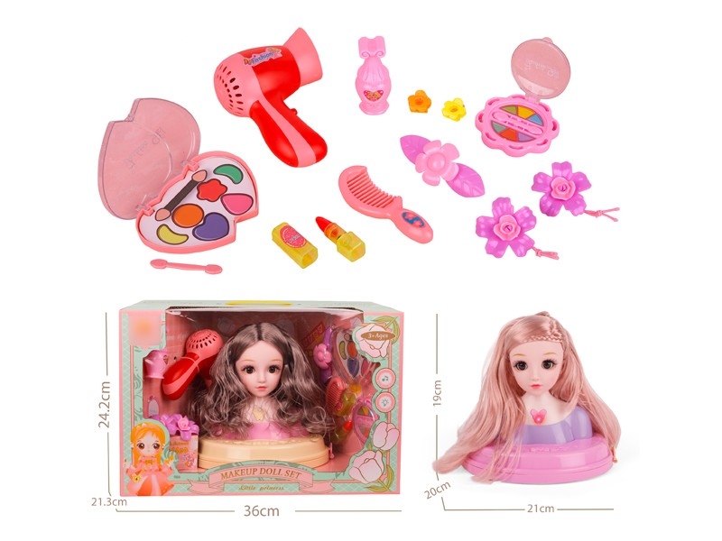BEAUTY SET W/LIGHT & MUSIC & DOLL HEAD - HP1169561