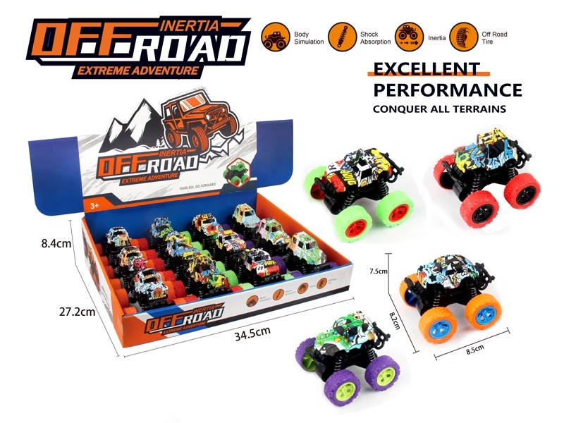 FRICTION OFF-ROAD CAR 12PCS/DISPLAY - HP1169858