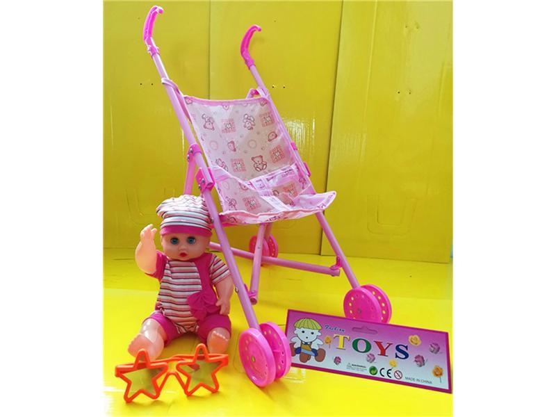 BABY STROLLER W/DOLL AND GLASSES - HP1169936