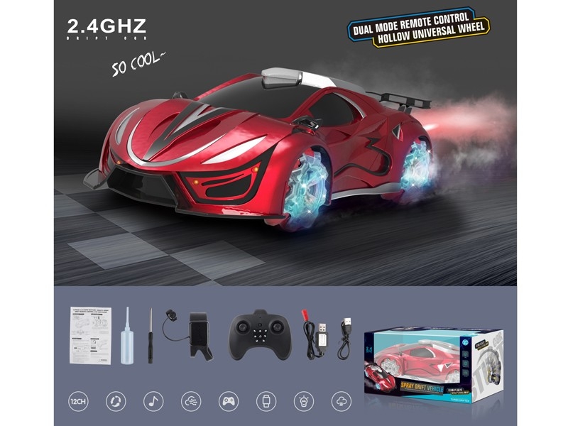 2.4G 1:12 R/C CAR W/MIST SPRAY FUNCTION & USB - HP1170112