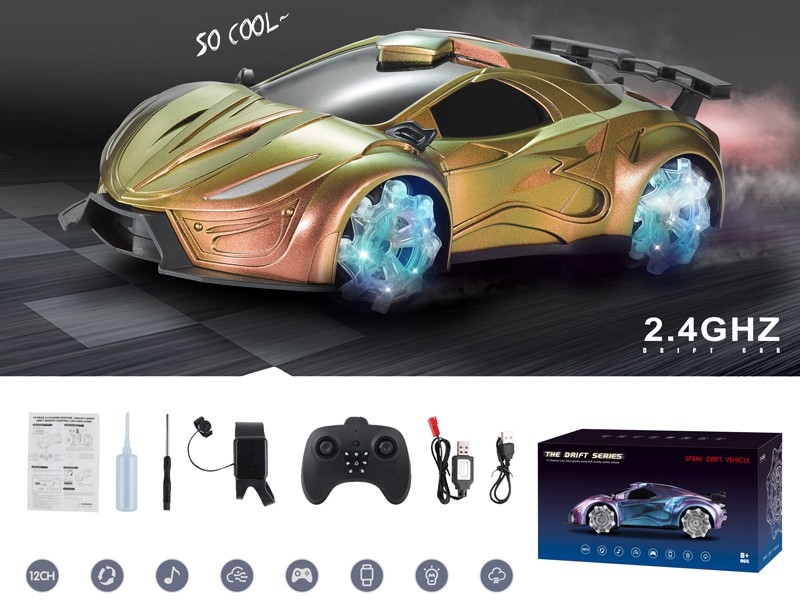 2.4G 1:12 R/C CAR W/MIST SPRAY FUNCTION & USB - HP1170129
