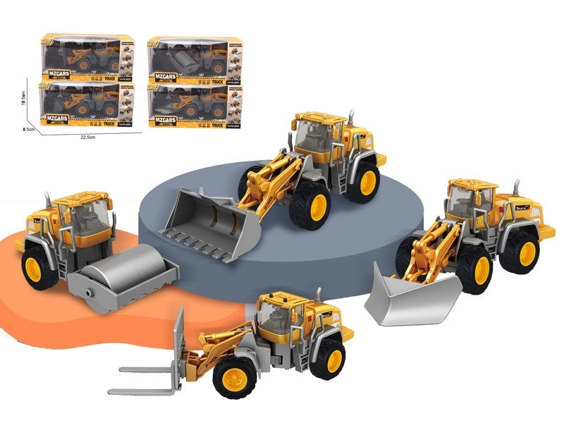 FRICTION DIE CAST CONSTRUCTION CAR，4ASST - HP1170158
