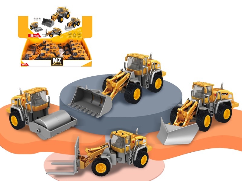 FRICTION DIE CAST CONSTRUCTION CAR，8PCS/DISPLAY - HP1170161
