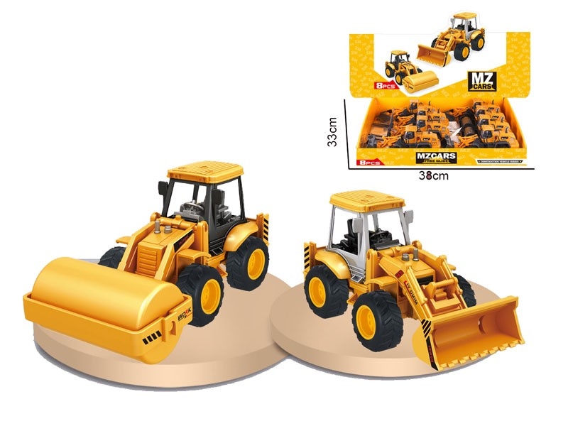 FRICTION DIE CAST CONSTRUCTION CAR，8PCS/DISPLAY - HP1170162
