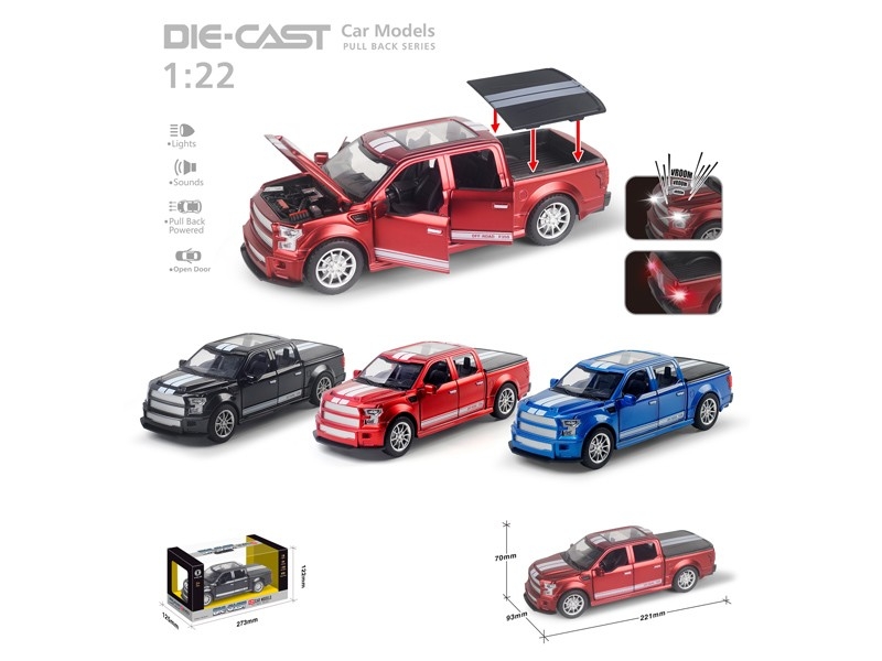 PULL BACK DIE CAST CAR W/LIGHT & MUSIC - HP1170257
