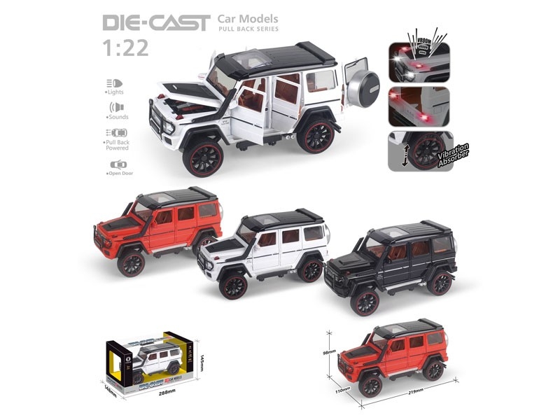 PULL BACK DIE CAST CAR W/LIGHT & MUSIC - HP1170261