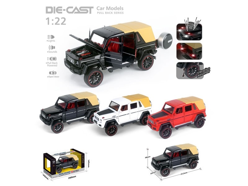 PULL BACK DIE CAST CAR W/LIGHT & MUSIC - HP1170262