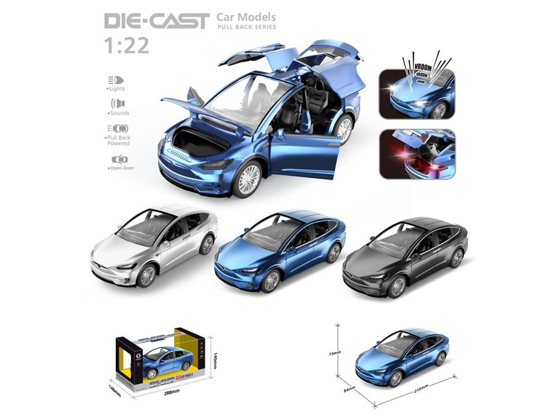 PULL BACK DIE CAST CAR W/LIGHT & MUSIC - HP1170264