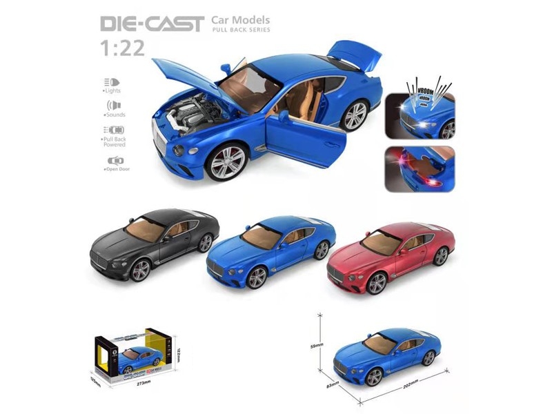 PULL BACK DIE CAST CAR W/LIGHT & MUSIC - HP1170265