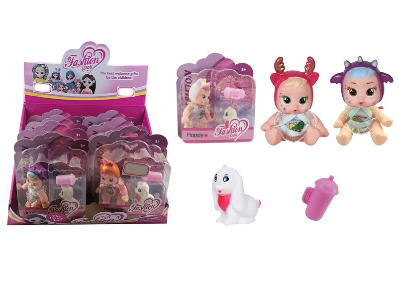 RUBBER DOLL W/ACCESSORIES，8PCS/DISPLAY - HP1170368