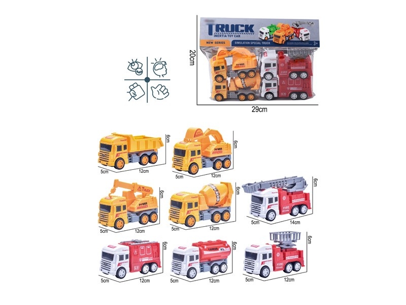 FRICTION CONSTRUCTION CAR 4PCS - HP1170747