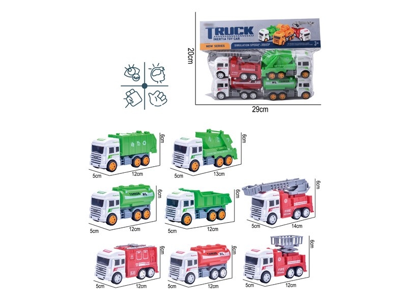 FRICTION CONSTRUCTION CAR 4PCS - HP1170749