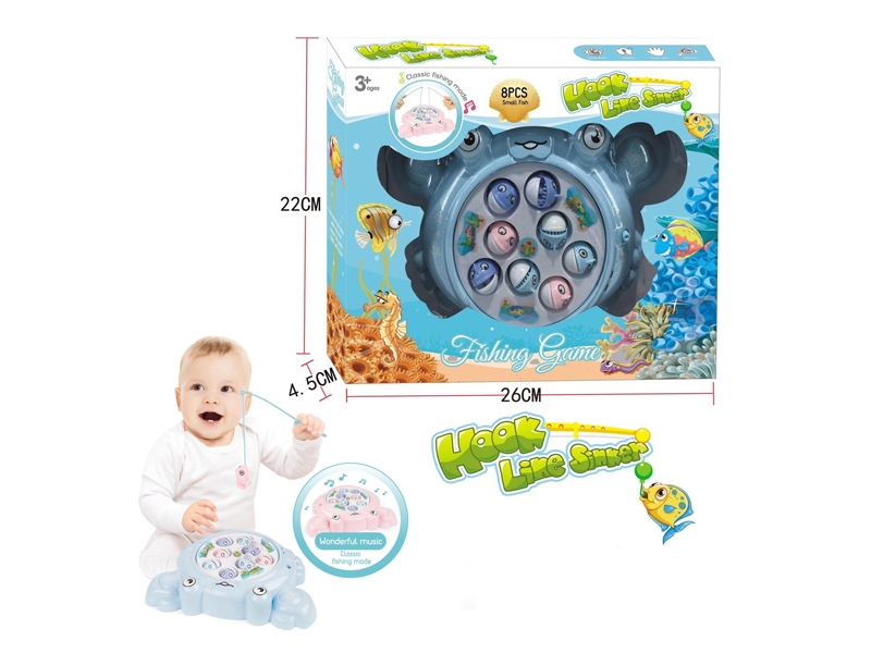 B/O FISHING GAME W/MUSIC，PINK/BLUE - HP1171101