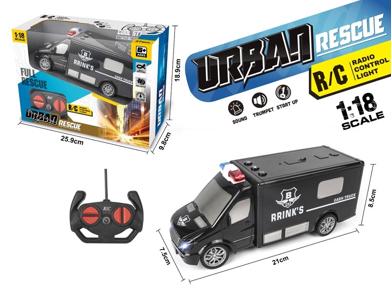1:18 4-CHANNEL R/C CAR W/LIGHT & MUSIC，NOT INCLUDED BATTERY - HP1171608