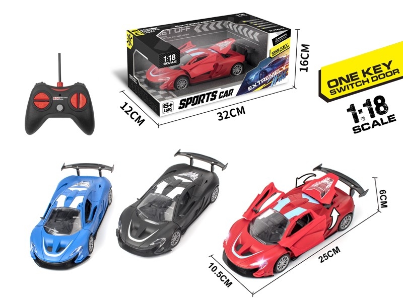 1:18 4-CHANNEL R/C CAR W/ONE KEY SWITCH DOOR，NOT INCLUDED BATTERY - HP1171623